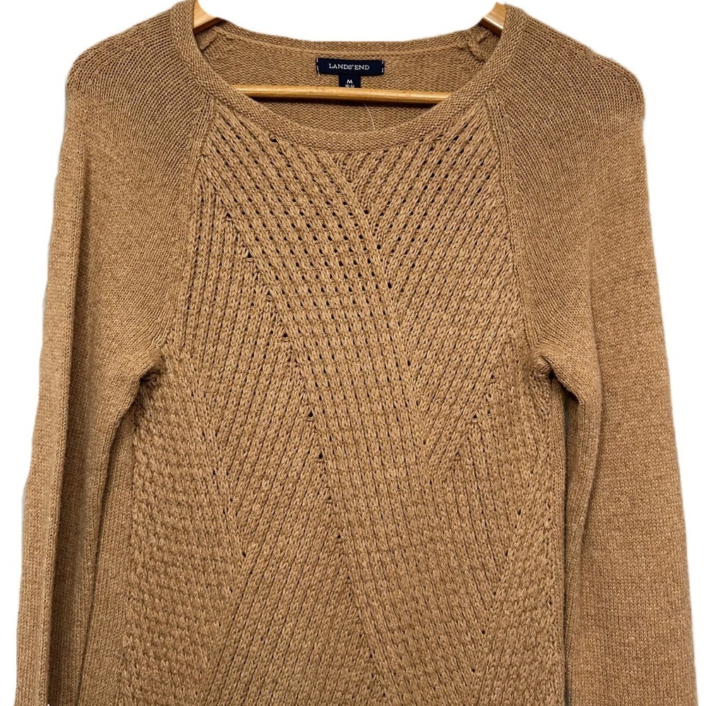 Lands’‎ End Tight Knit Sweater Medium 10-12 - Picture 4 of 11